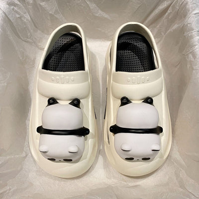 2024 Cute Slipper With Panda Lamp Summer Sandales Femme Light Funny Woman Slippers Shoes Women