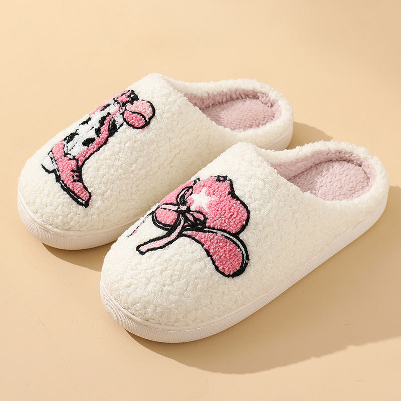 Comfortable Home Cute Cartoon Boots Cap Cotton Slippers