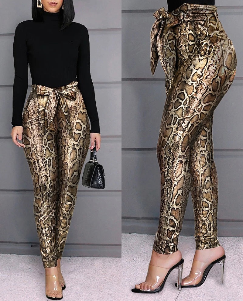 Fashion casual PU pants