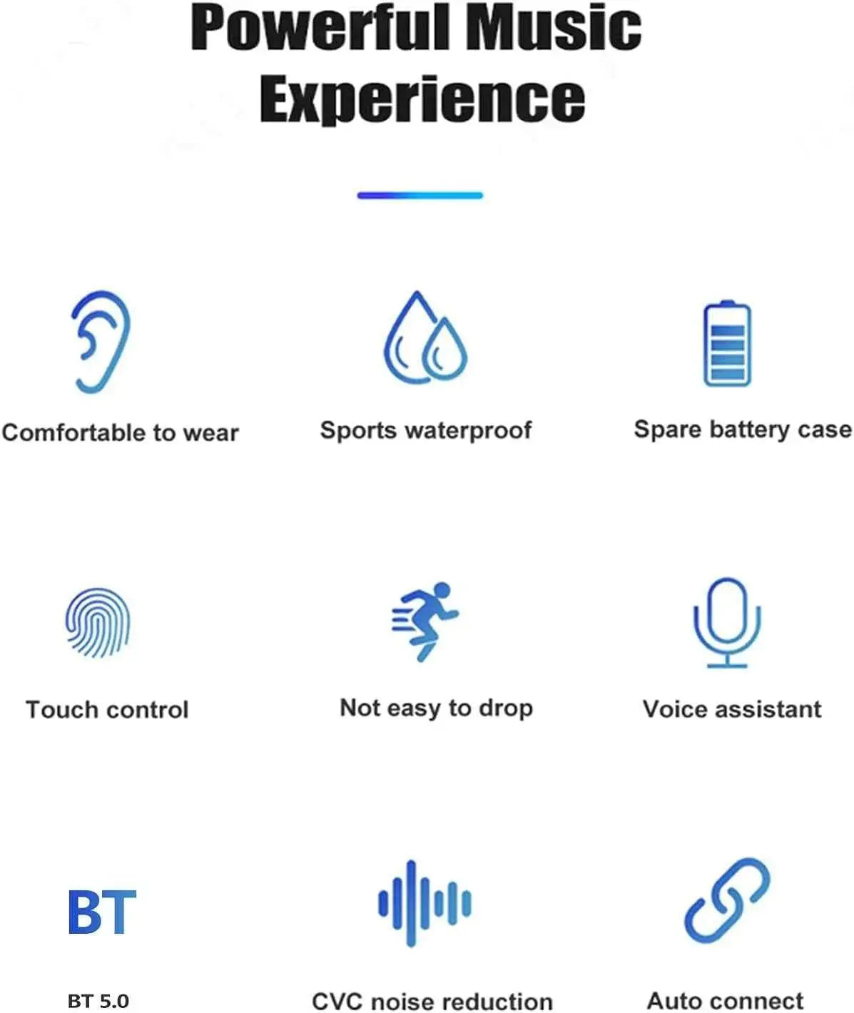 Earphones Cordless Sports Mini Earphones Stereo Headphone from Fawoonu-Noubelkit