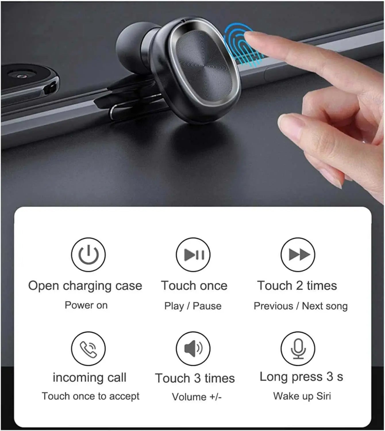 Earphones Cordless Sports Mini Earphones Stereo Headphone from Fawoonu-Noubelkit