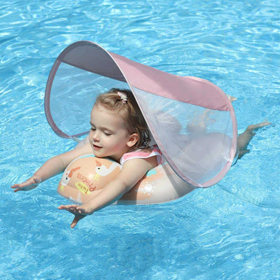 Baby Inflatable Float with Sun Canopy Size Improved Infant Pool Swims-Noubelkit