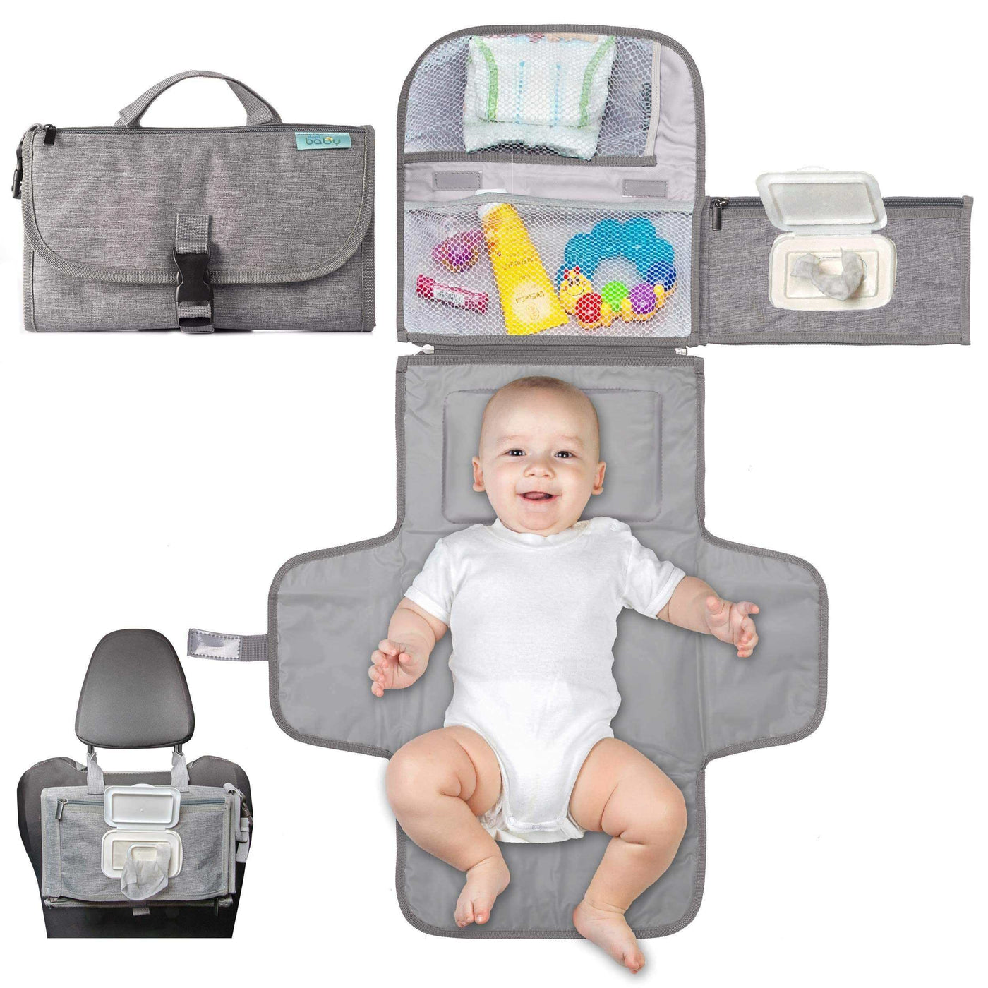 Baby Portable Diaper Changing Pad - Baby Diaper Changer Travel Bag pad-Noubelkit