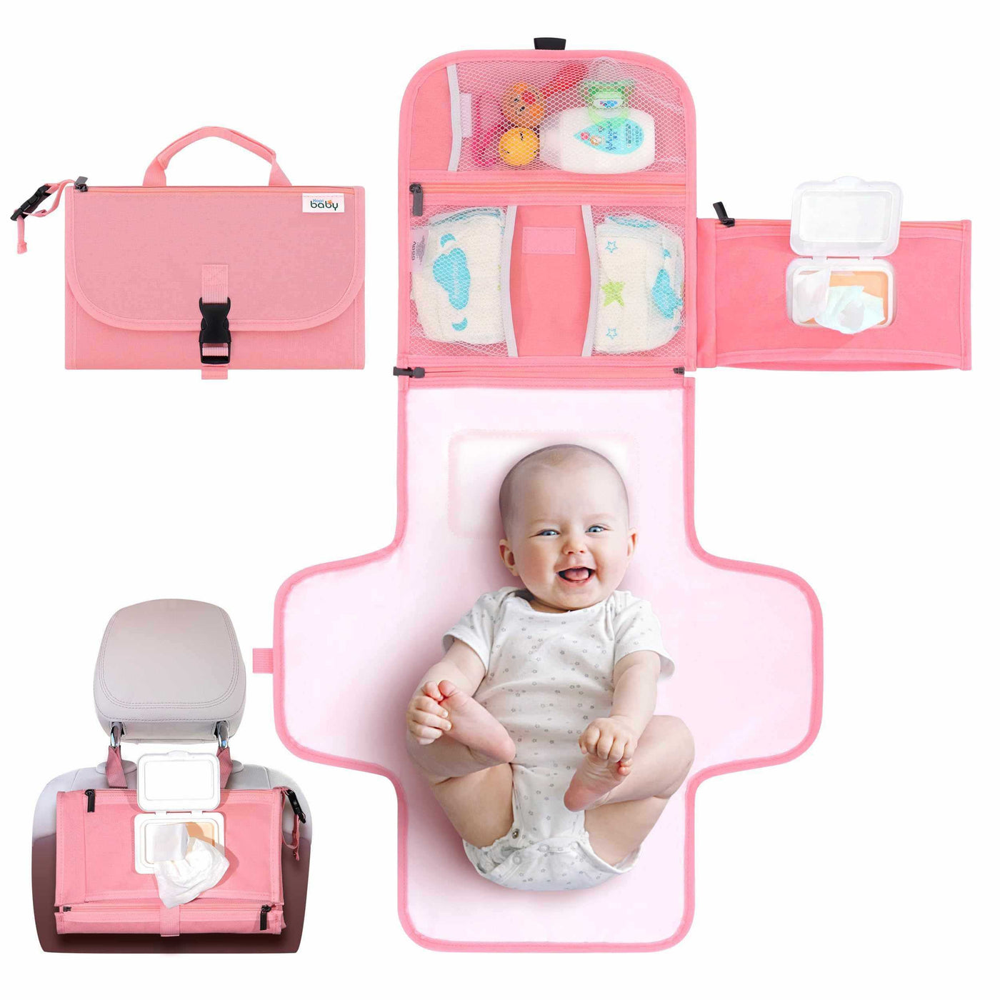 Baby Portable Diaper Changing Pad - Baby Diaper Changer Travel Bag pad-Noubelkit