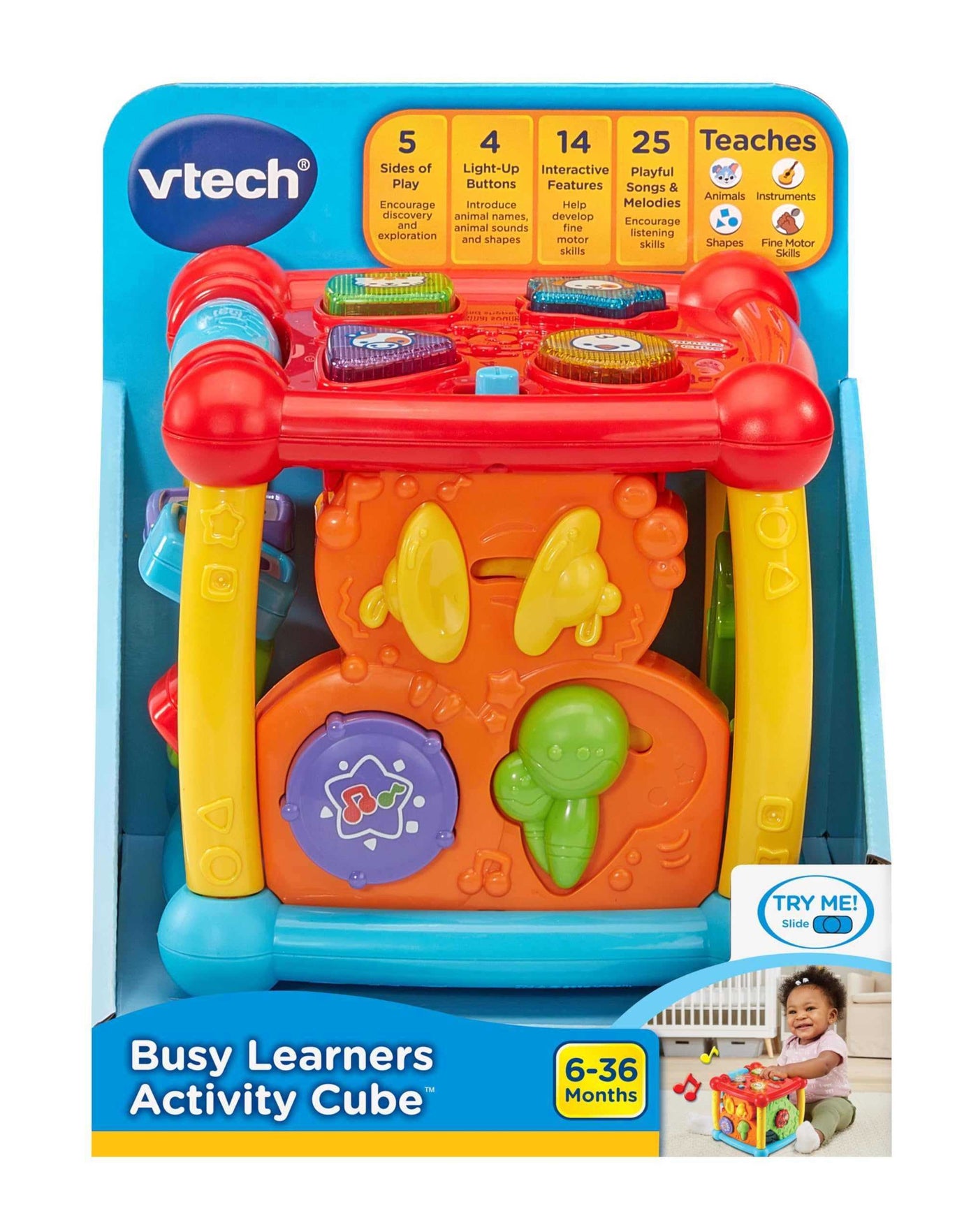Learners Cube VTech Busy Learners Activity Cube, Purple busy  Learner-Noubelkit
