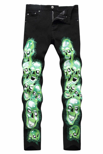 Jeans Skinny Denim Pants baylvn Men's Casual Printed Slim Fit skinny-Noubelkit