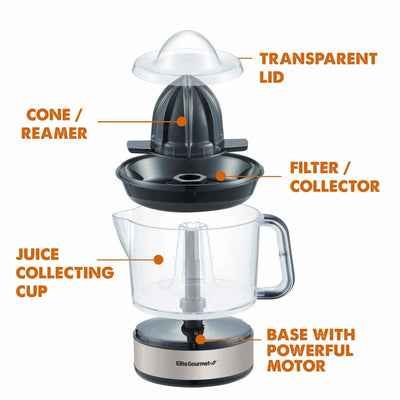 Elite Gourmet ETS-411 BPA-Free Electric Citrus Juicer Extractor-Noubelkit