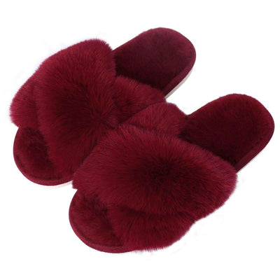 Fuzzy house slippers-Noubelkit