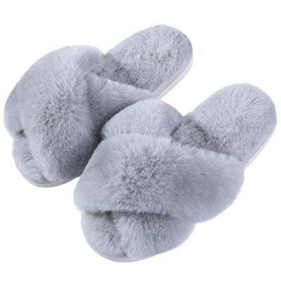 Fuzzy house slippers-Noubelkit