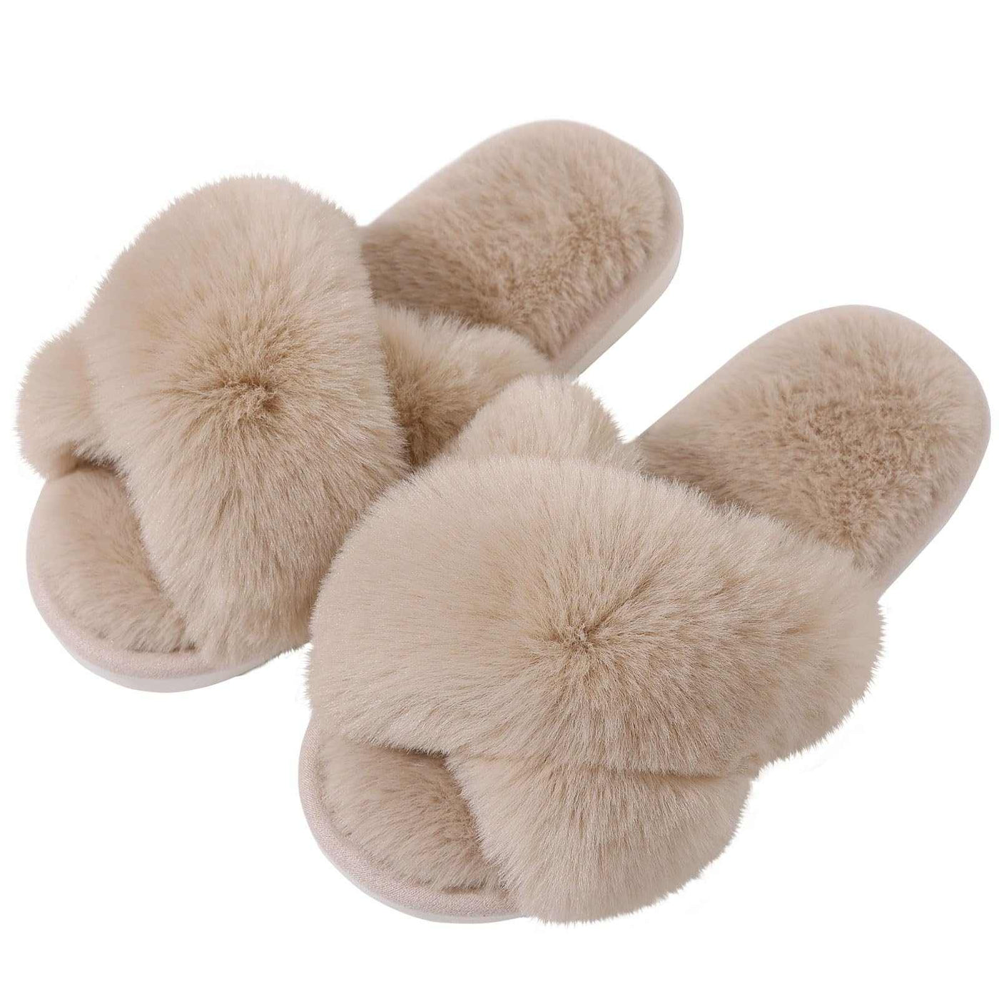 Fuzzy house slippers-Noubelkit