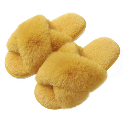 Fuzzy house slippers-Noubelkit