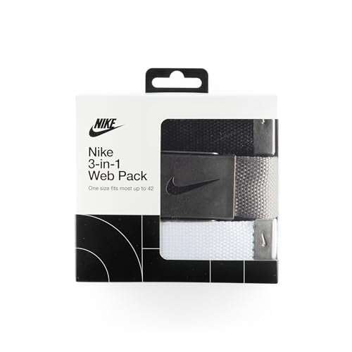 Nike Men's 3 Pack Golf Web Belt-Noubelkit