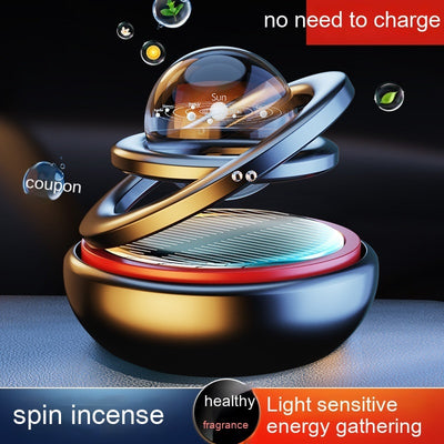 Solar Rotating Car Aroma Decoration Aluminum Alloy