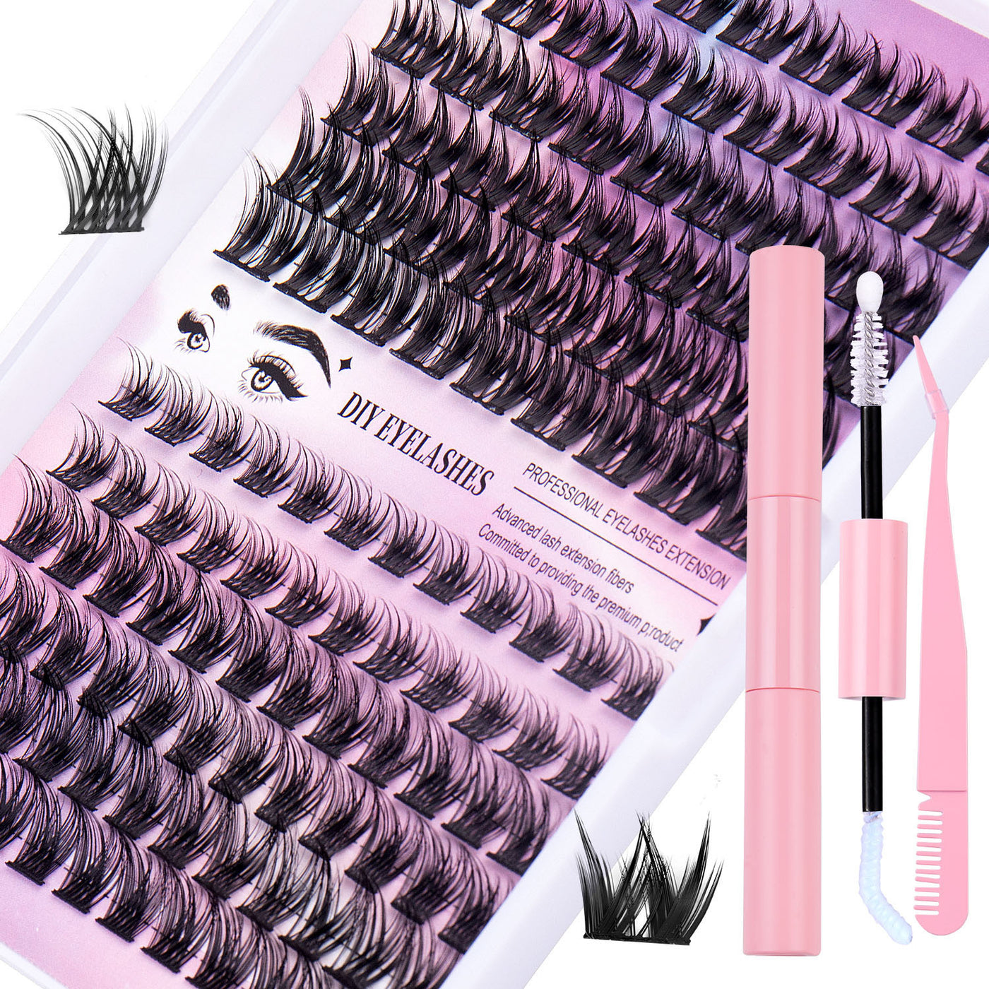 Segmented Hairy Fishtail Wheat Lazy Trilogy False Eyelashes