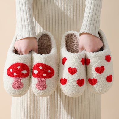 Plush Home Slippers Cartoon Love Style