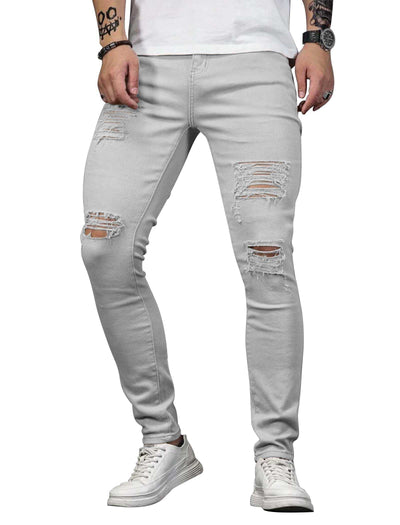 blue skinny jeans men