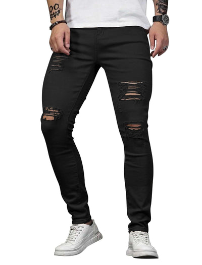 blue skinny jeans men