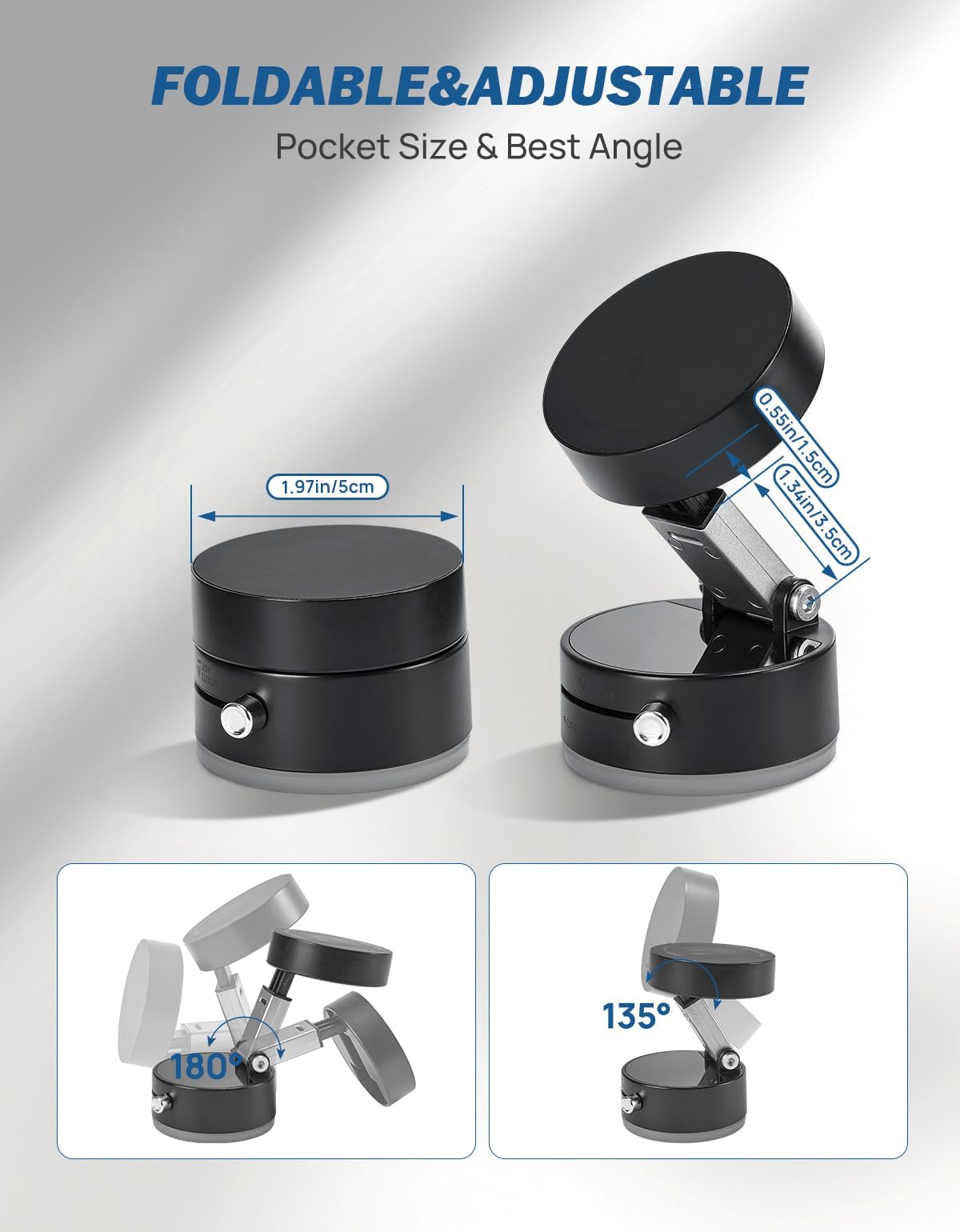 Shower Phone Holder, Reusable Suction Cup Phone Mount for Shower, Mirror, Kitchen, Window & Bathroom, Shower Phone Mount Compatible with iPhone 16, 15, 14, 13, 12 & All Phones - Noubelkit