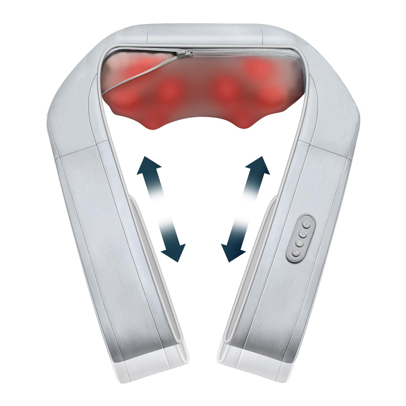 Nekteck Shiatsu Neck Massager for Pain Relief Deep Tissue with Heat, 3D Kneading Massage Pillow Back Shoulder Massagerfor Body Muscle, Plug-in Use for Home Office Car, Gifts for Mom Dad Him Her