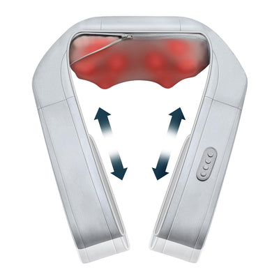 Nekteck Shiatsu Neck Massager for Pain Relief Deep Tissue with Heat, 3D Kneading Massage Pillow Back Shoulder Massagerfor Body Muscle, Plug-in Use for Home Office Car, Gifts for Mom Dad Him Her