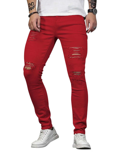 blue skinny jeans men