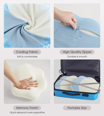 Pregnancy Pillows for Sleeping, Memory Foam Maternity Pillow Support for Back Belly HIPS, Adjustable Travel Wedge Pillow for Pregnant Women, Side Spleeping Pregnant Pillows with Cooling Pillowcase