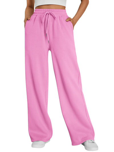 Trendy Queen Womens Wide Leg Fleece Lined Sweatpants - Noubelkit