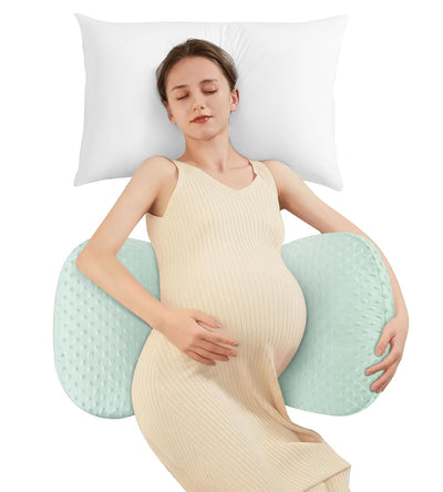 Pregnancy Pillows for Sleeping, Memory Foam Maternity Pillow Support for Back Belly HIPS, Adjustable Travel Wedge Pillow for Pregnant Women, Side Spleeping Pregnant Pillows with Cooling Pillowcase