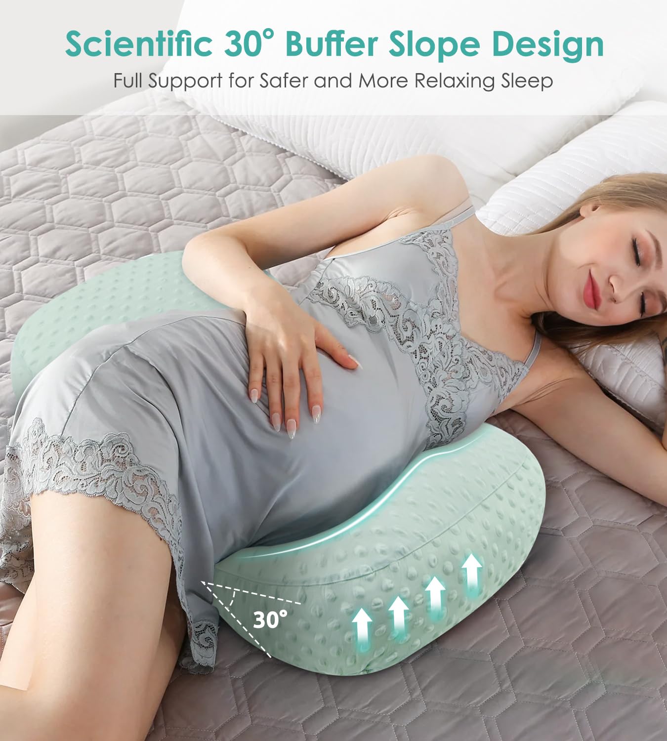 Pregnancy Pillows for Sleeping, Memory Foam Maternity Pillow Support for Back Belly HIPS, Adjustable Travel Wedge Pillow for Pregnant Women, Side Spleeping Pregnant Pillows with Cooling Pillowcase