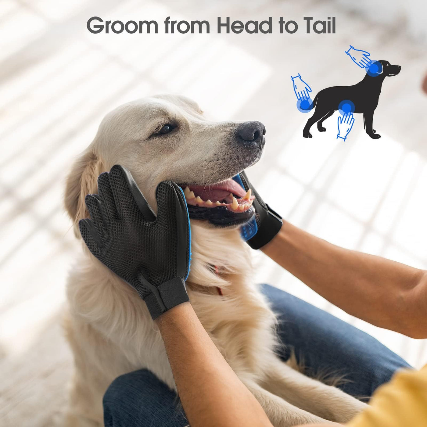 Upgrade Efficient Pet Hair Remover Gloves