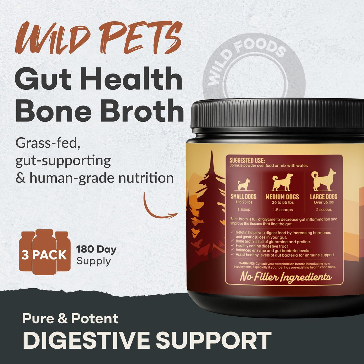 Wild Foods Dog Bone Broth Powder