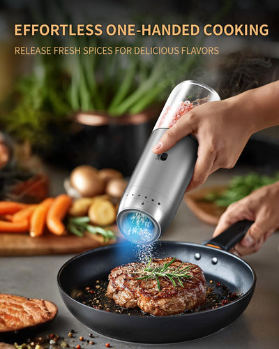CIRCLE JOY Gravity Electric Salt and Pepper Grinder Set - Noubelkit