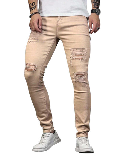 blue skinny jeans men