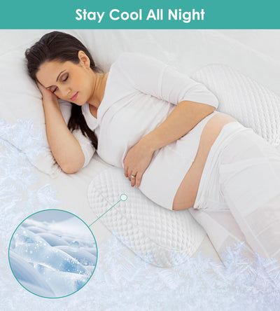 Pregnancy Pillows for Sleeping, Memory Foam Maternity Pillow Support for Back Belly HIPS, Adjustable Travel Wedge Pillow for Pregnant Women, Side Spleeping Pregnant Pillows with Cooling Pillowcase