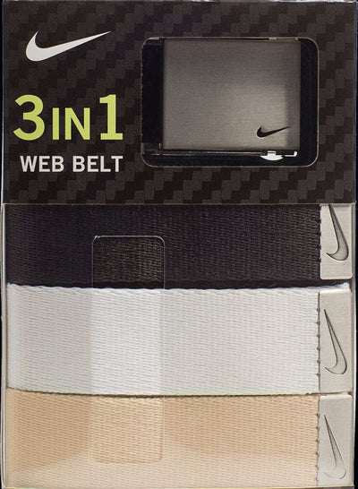 Nike Men's 3 Pack Golf Web Belt-Noubelkit
