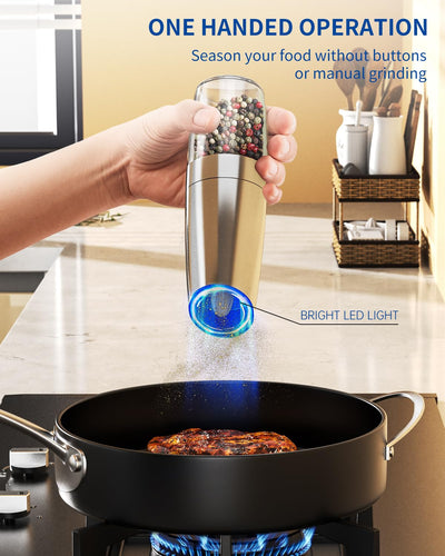 CIRCLE JOY Gravity Electric Salt and Pepper Grinder Set - Noubelkit