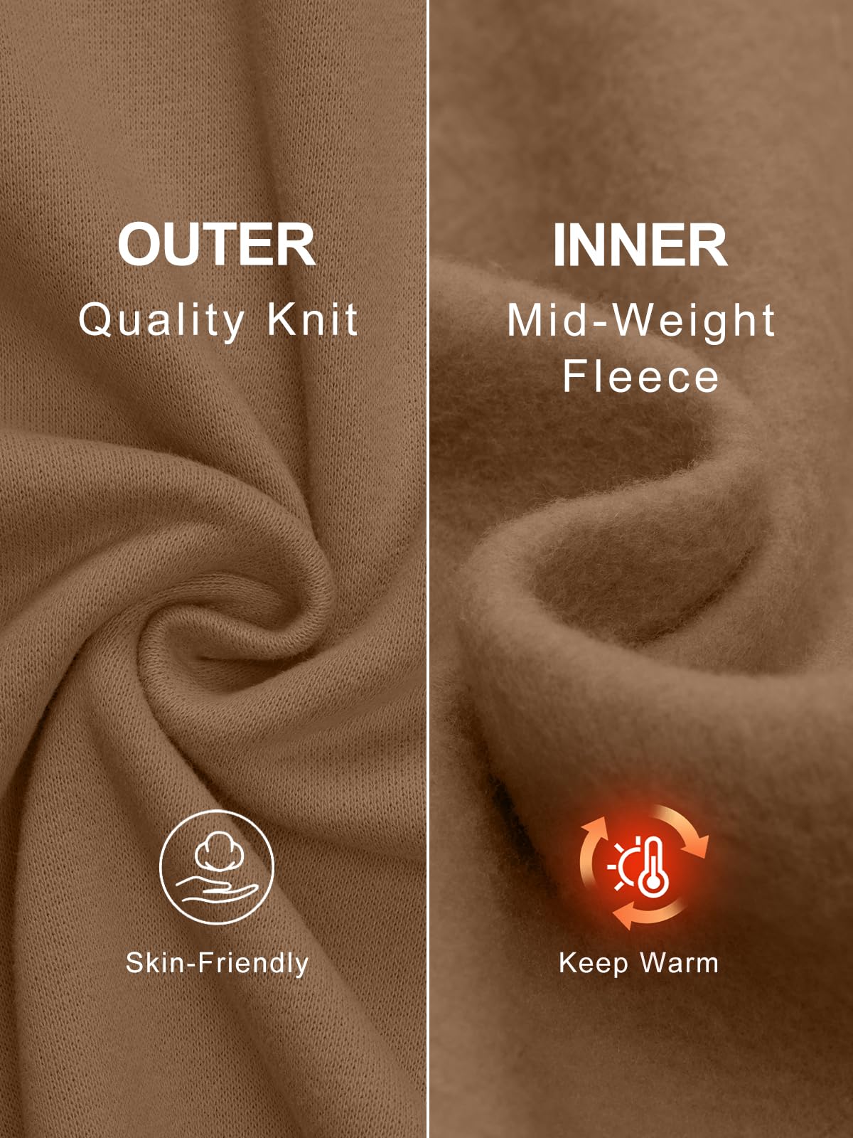 Trendy Queen Womens Wide Leg Fleece Lined Sweatpants - Noubelkit