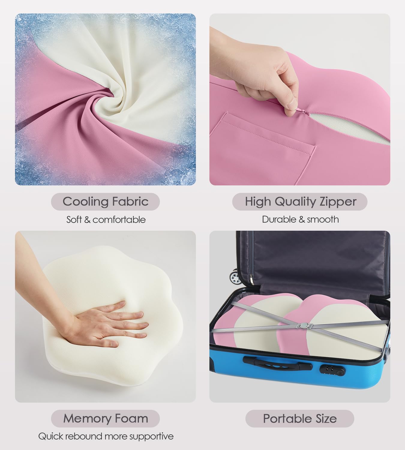 Pregnancy Pillows for Sleeping, Memory Foam Maternity Pillow Support for Back Belly HIPS, Adjustable Travel Wedge Pillow for Pregnant Women, Side Spleeping Pregnant Pillows with Cooling Pillowcase