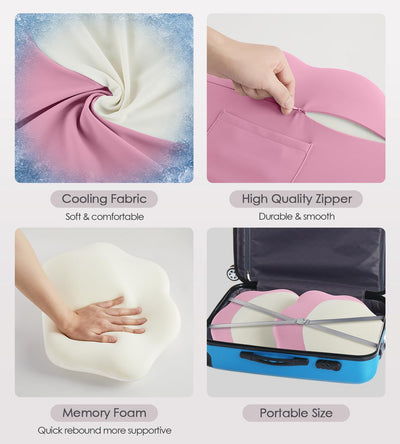 Pregnancy Pillows for Sleeping, Memory Foam Maternity Pillow Support for Back Belly HIPS, Adjustable Travel Wedge Pillow for Pregnant Women, Side Spleeping Pregnant Pillows with Cooling Pillowcase