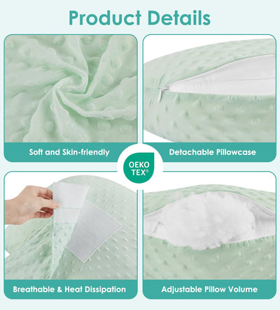 Pregnancy Pillows for Sleeping, Memory Foam Maternity Pillow Support for Back Belly HIPS, Adjustable Travel Wedge Pillow for Pregnant Women, Side Spleeping Pregnant Pillows with Cooling Pillowcase