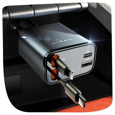 LISEN Retractable Car Charger