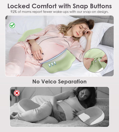 Pregnancy Pillows for Sleeping, Memory Foam Maternity Pillow Support for Back Belly HIPS, Adjustable Travel Wedge Pillow for Pregnant Women, Side Spleeping Pregnant Pillows with Cooling Pillowcase