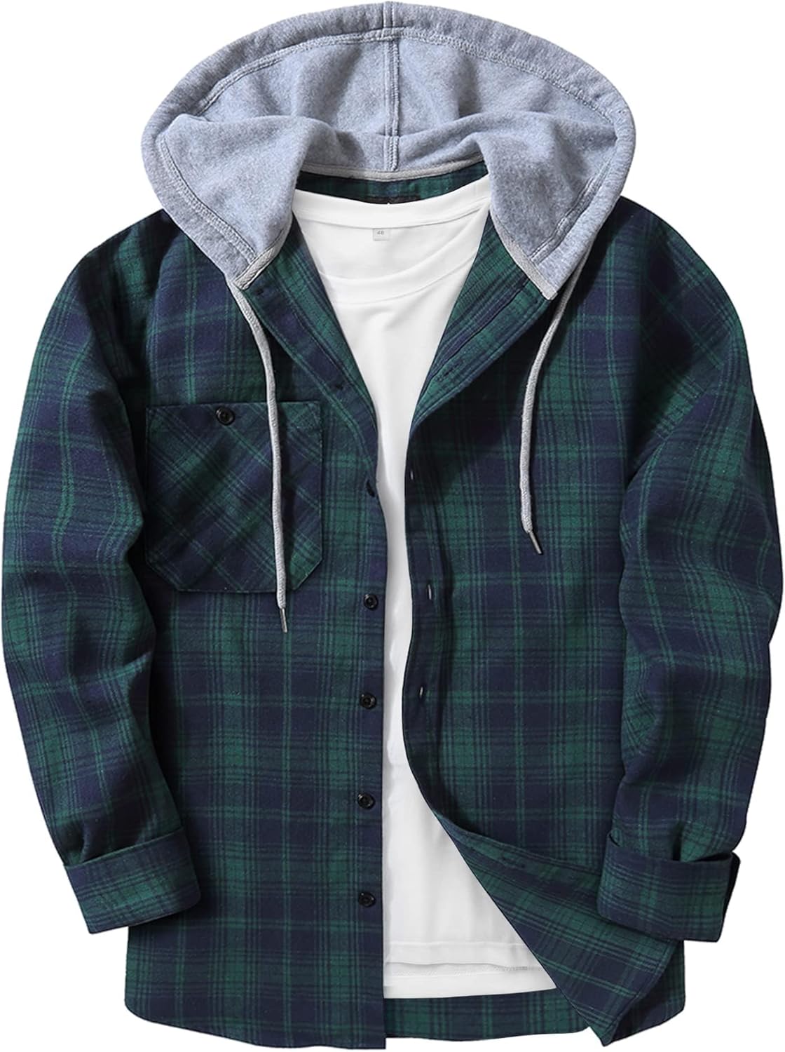 Men's Flannel Hoodie Shirts