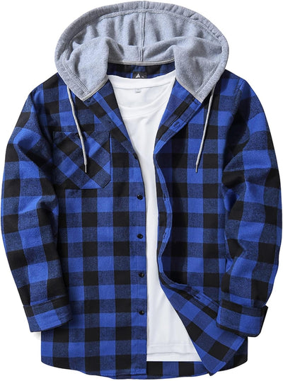 Men's Flannel Hoodie Shirts