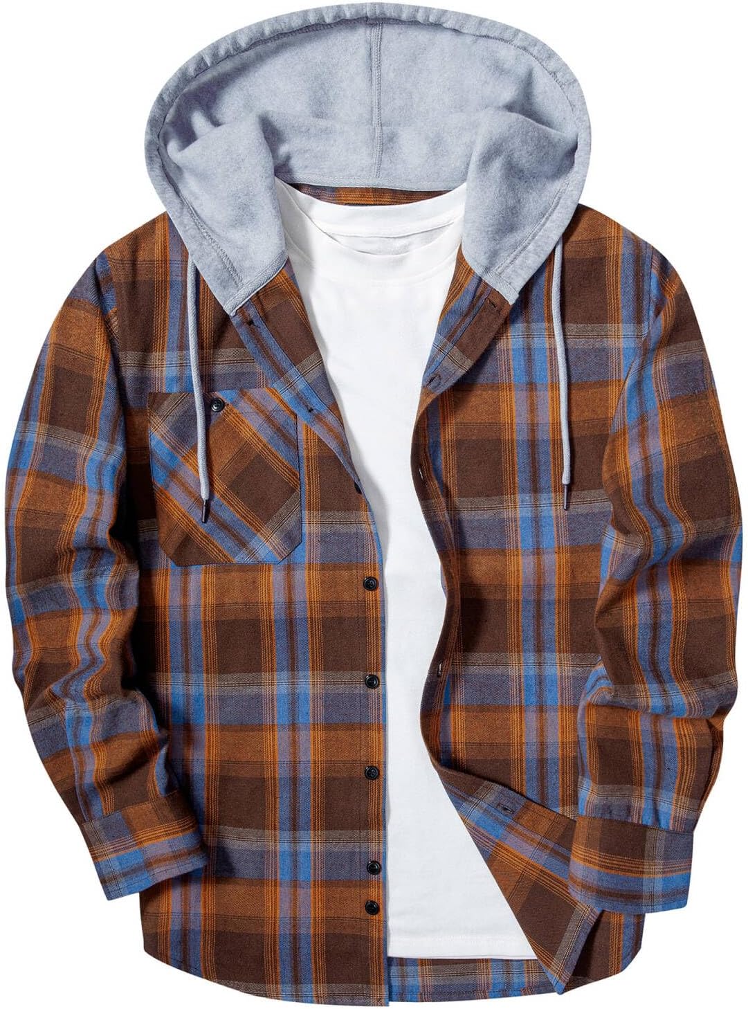 Men's Flannel Hoodie Shirts