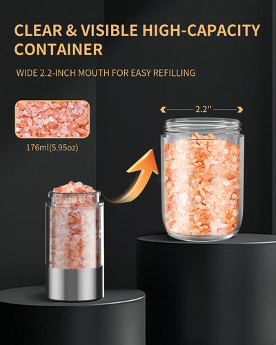 CIRCLE JOY Gravity Electric Salt and Pepper Grinder Set - Noubelkit