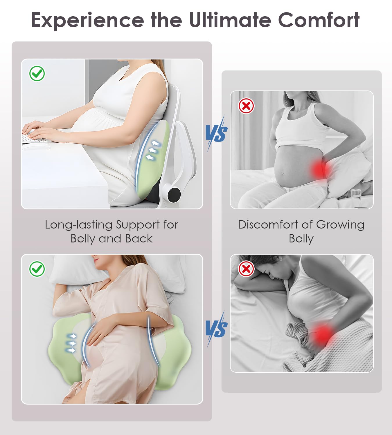 Pregnancy Pillows for Sleeping, Memory Foam Maternity Pillow Support for Back Belly HIPS, Adjustable Travel Wedge Pillow for Pregnant Women, Side Spleeping Pregnant Pillows with Cooling Pillowcase