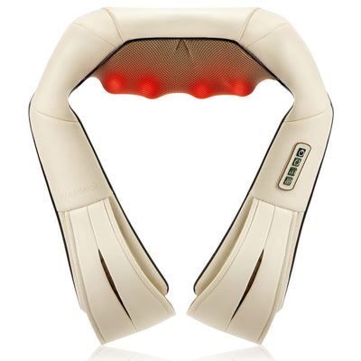Nekteck Shiatsu Neck Massager for Pain Relief Deep Tissue with Heat, 3D Kneading Massage Pillow Back Shoulder Massagerfor Body Muscle, Plug-in Use for Home Office Car, Gifts for Mom Dad Him Her