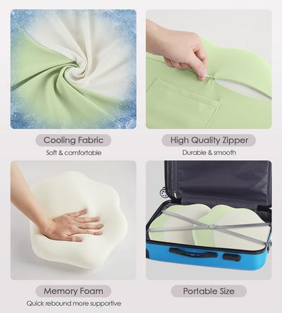 Pregnancy Pillows for Sleeping, Memory Foam Maternity Pillow Support for Back Belly HIPS, Adjustable Travel Wedge Pillow for Pregnant Women, Side Spleeping Pregnant Pillows with Cooling Pillowcase