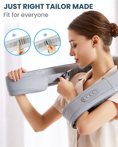 Nekteck Shiatsu Neck Massager for Pain Relief Deep Tissue with Heat, 3D Kneading Massage Pillow Back Shoulder Massagerfor Body Muscle, Plug-in Use for Home Office Car, Gifts for Mom Dad Him Her